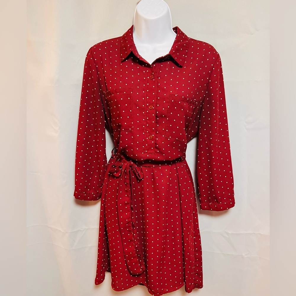 Rue 21 Dress Red with white dots size Medium